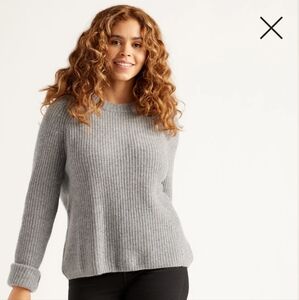 Quince Mongolian Cashmere Fisherman Crewneck Sweater